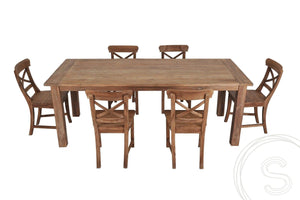 Teak tafel 200 x 90 oud hout - Souren Meubels
