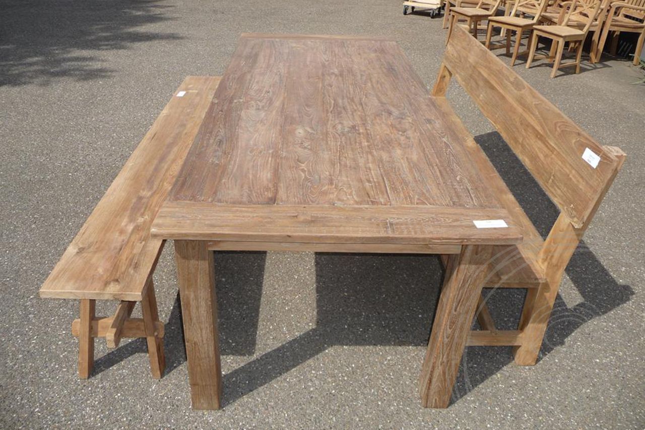 Teak Tisch 240 x 100 Rustikal