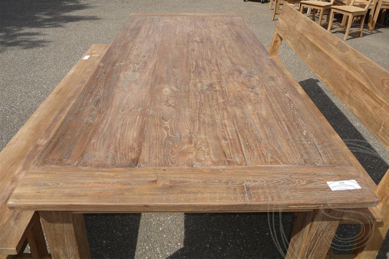 Teak Tisch 240 x 100 Rustikal