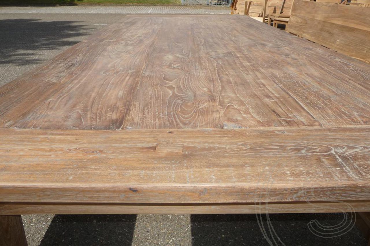 Teak tafel 240 x 100 cm oud hout - Souren Meubels