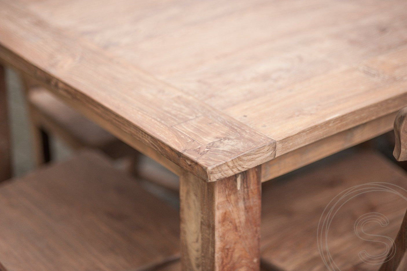 Teak Tisch 260 x 100 Rustikal