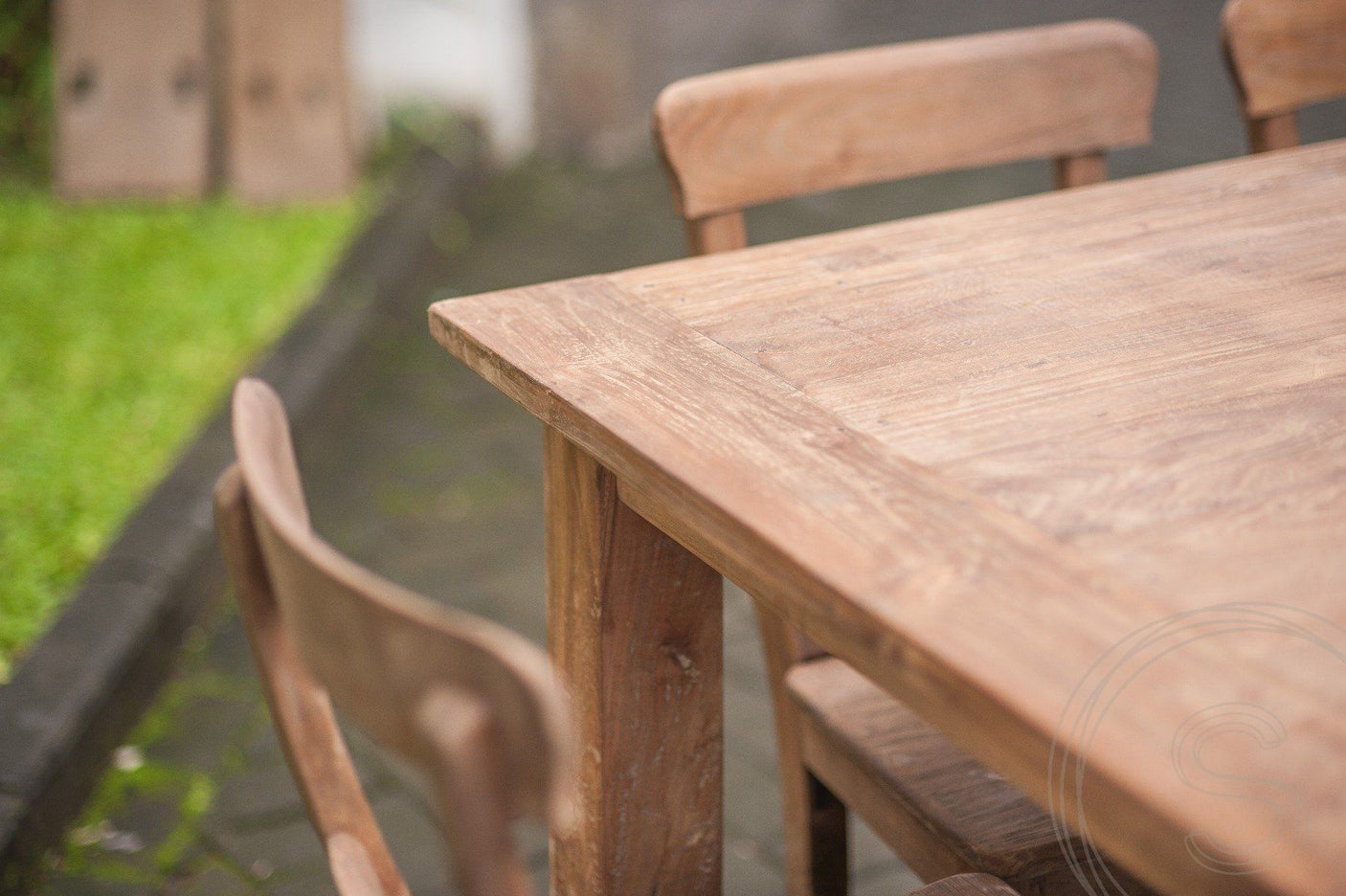 Teak Tisch 260 x 100 Rustikal