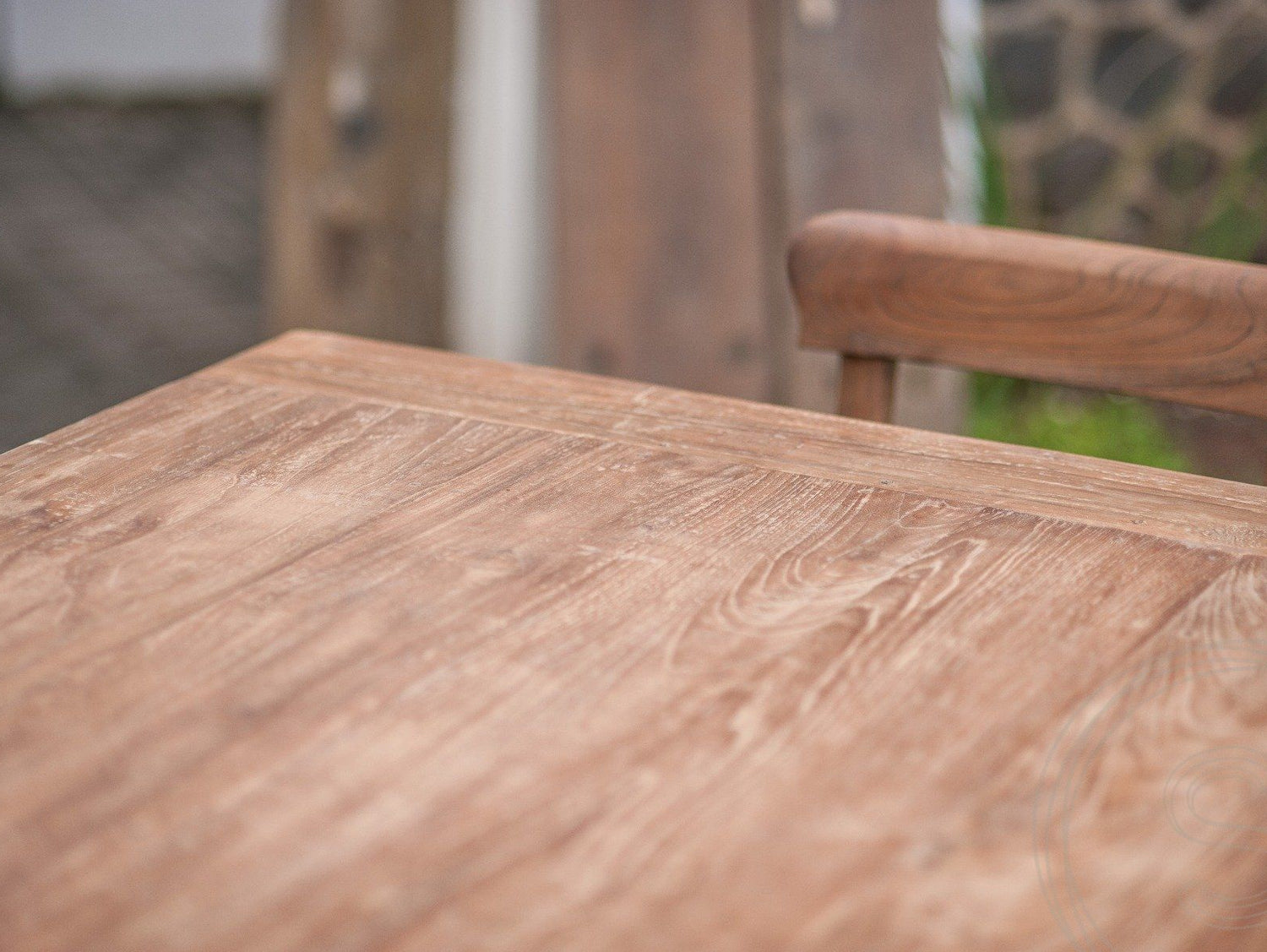 Teak tafel 280 x 100cm oud hout - Souren Meubels