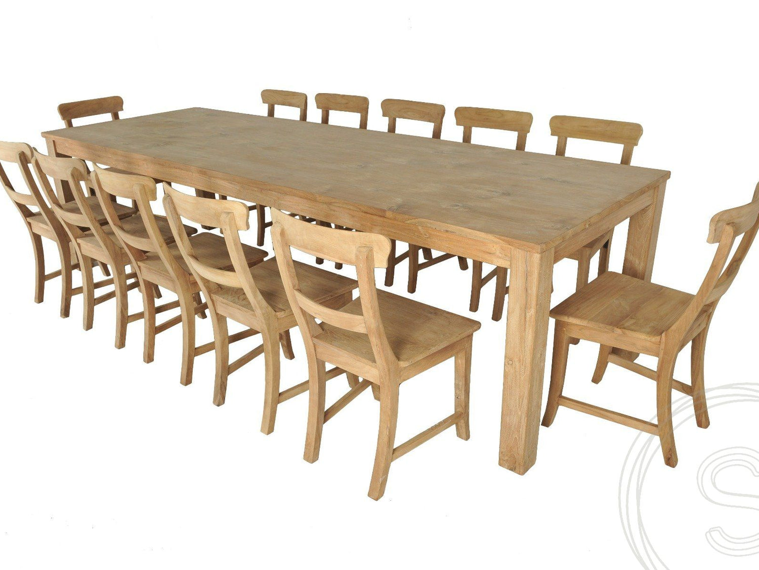 Teak tafel 300 x 100 - Souren Meubels