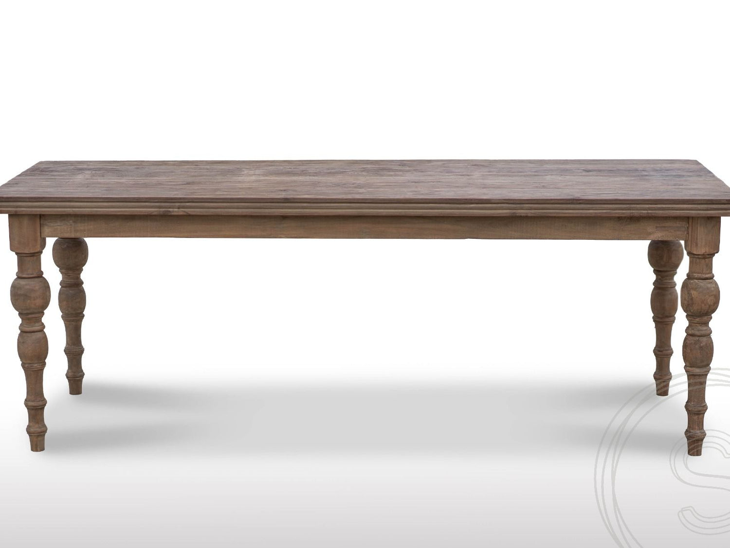 Teak Tisch Anteak 220x90cm gedrechselte Beine