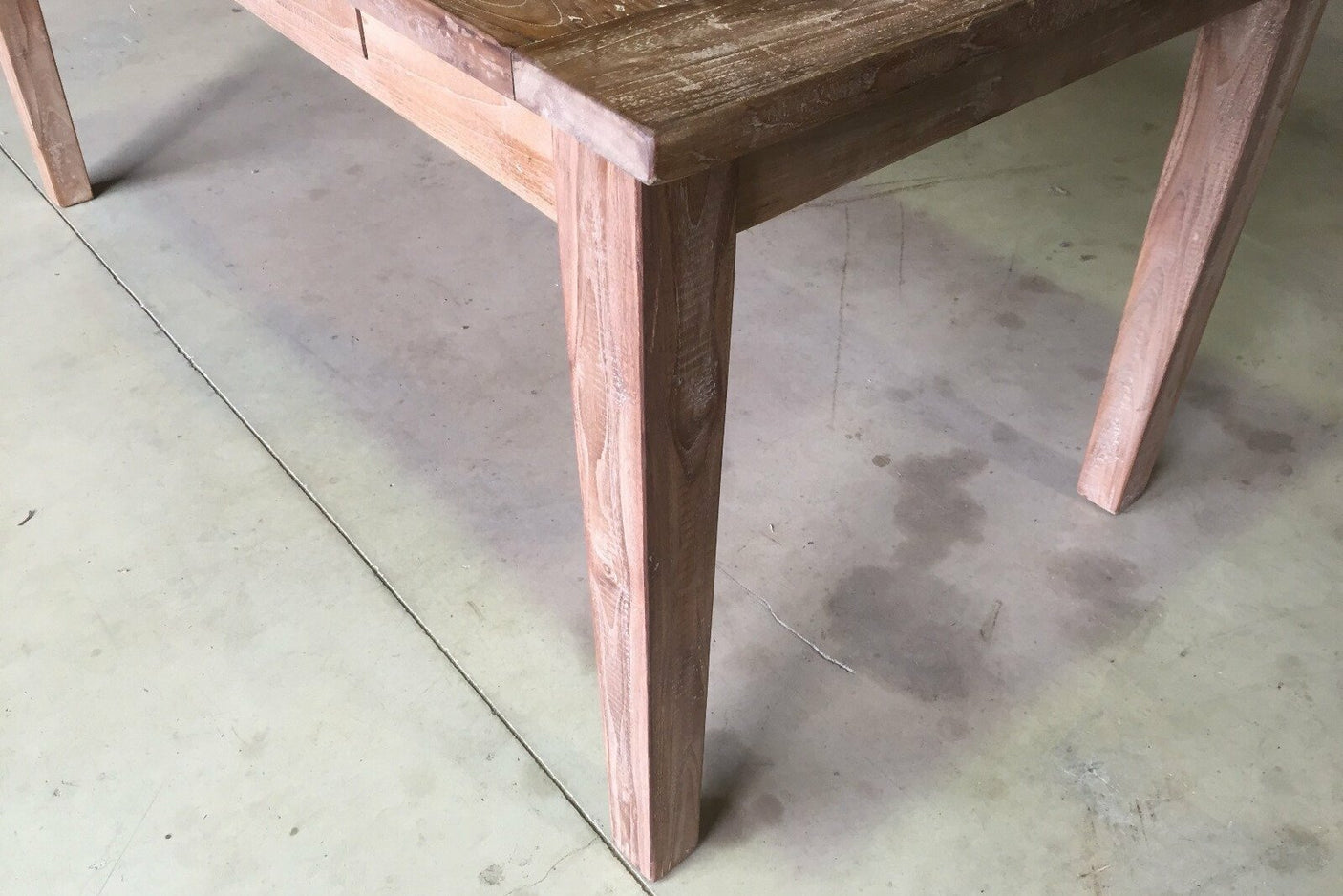 Teak tafel met lades 180x90cm oud hout - Souren Meubels