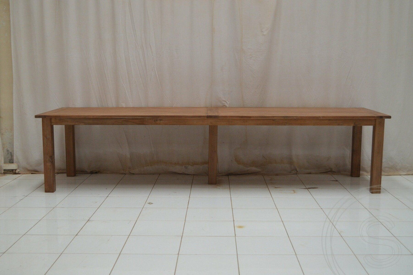 Teak Tisch 350 x 100 Rustikal