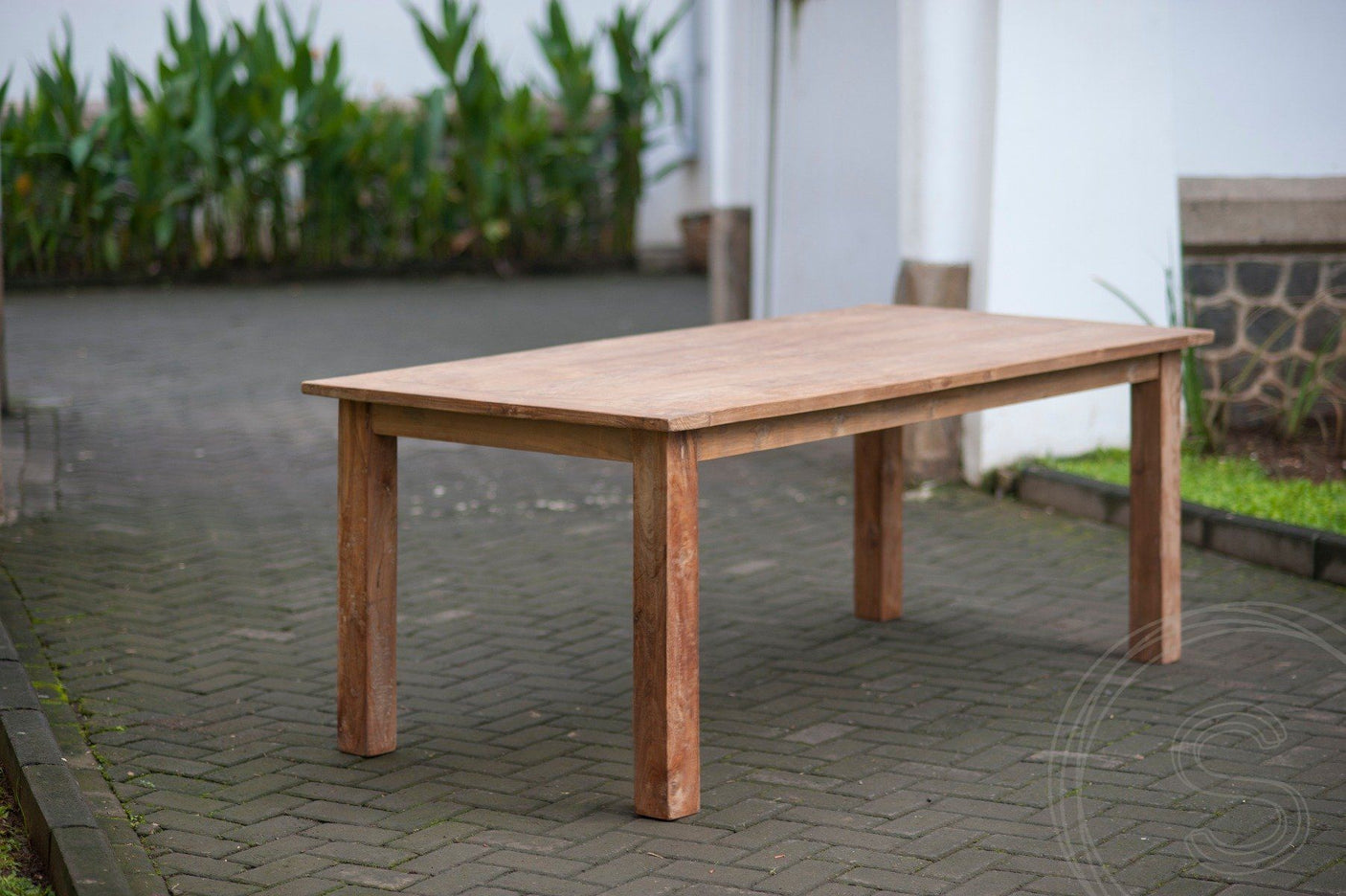 Teak Tisch 220 x 100 Rustikal
