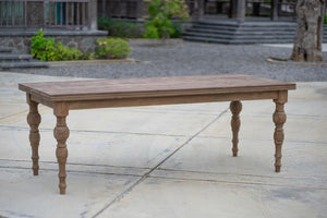 Teak Tisch Anteak 220x90cm gedrechselte Beine