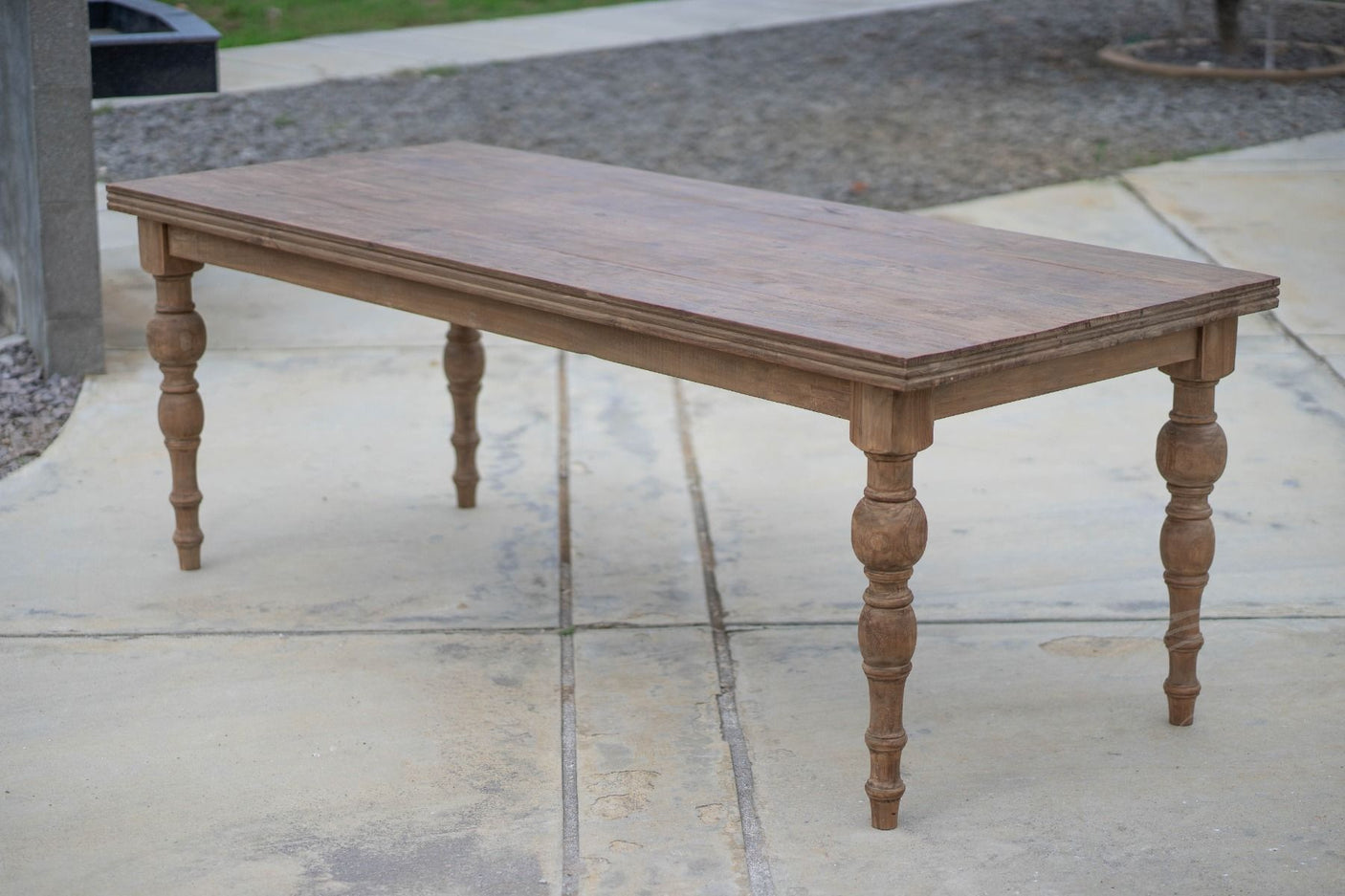 Teak Tisch Anteak 220x90cm gedrechselte Beine