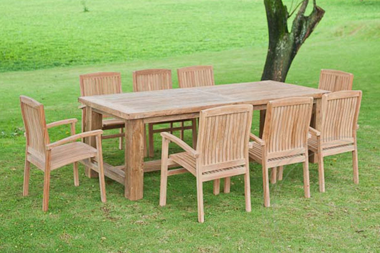 Teak Gartentisch 250x100 Mammut