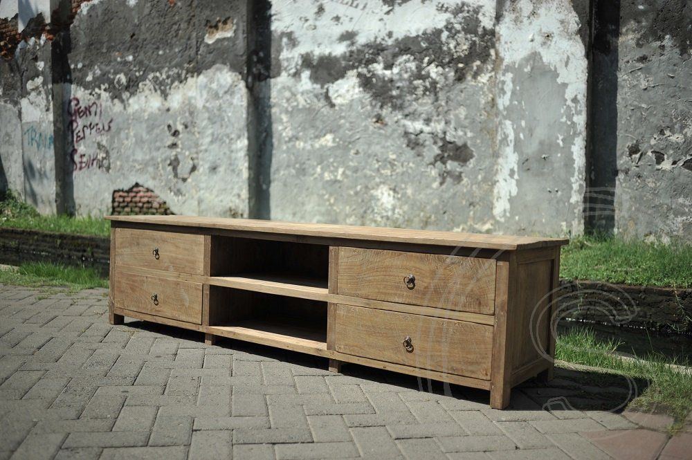 Teak TV-Sideboard 200cm Rustikal