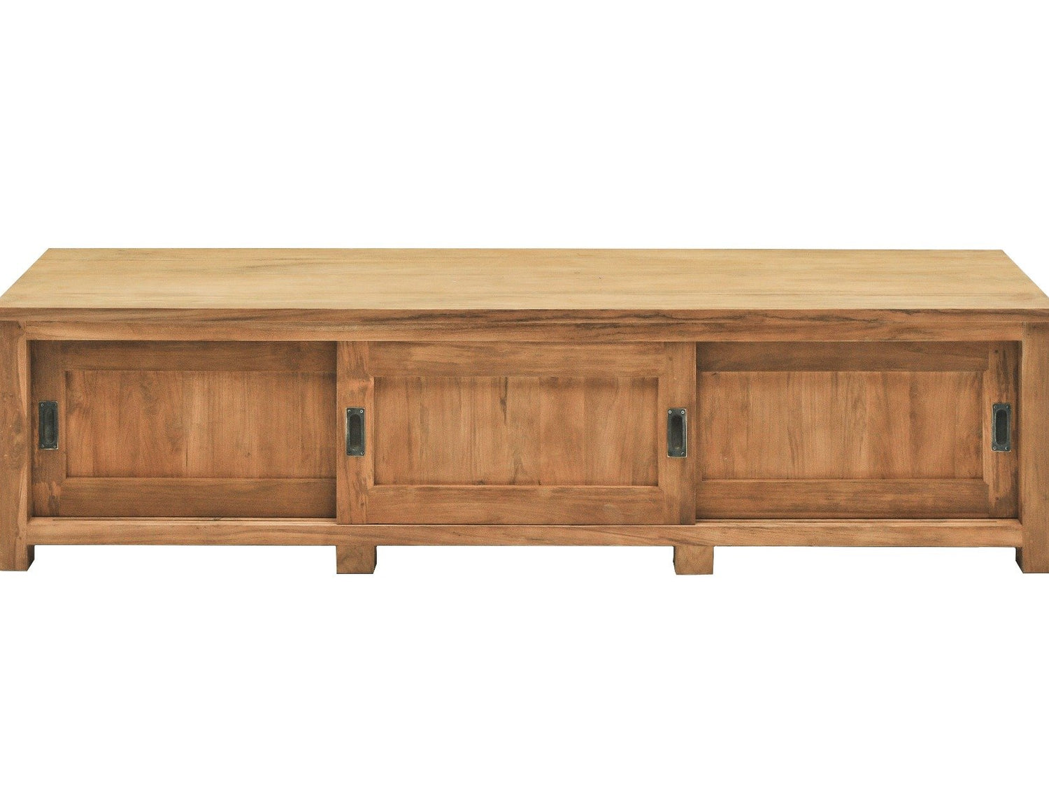 Teak tv - meubel schuifdeuren 180 x 50 x 50 - Souren Meubels