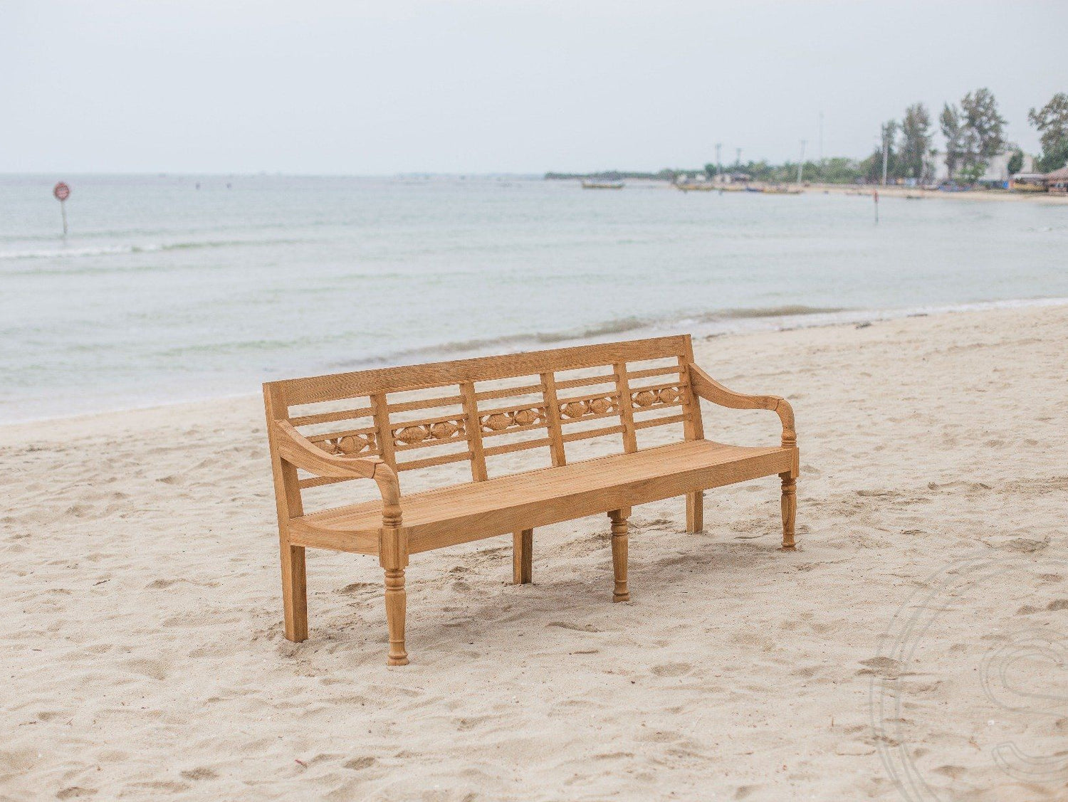 Teak vissenbank 240cm - Souren Meubels