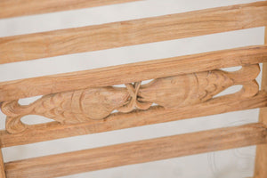 Teak Bahnhofsbank 4 Sitzer Fish