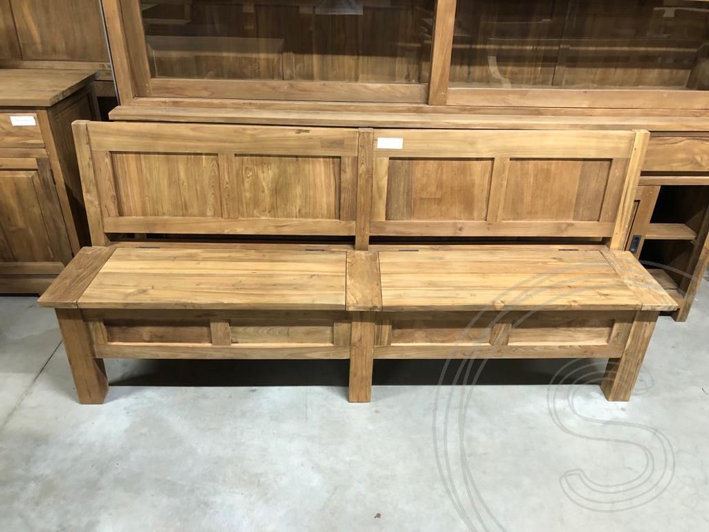 Teak Truhenbank