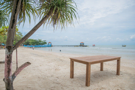 Teak tuintafel 220 x 100 - Souren Meubels