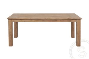 Teak Gartentisch 160x90cm + 4 Bahnhofstühle
