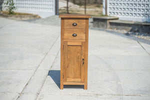 Teakholzschrank mit Schubladen und Tür 50x45x120 cm