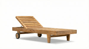 Teak Lounger Algarve mit Rollen