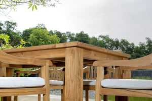 Teak Gartensessel Mallorca – Massiver Teakstuhl mit Premium-Kissen