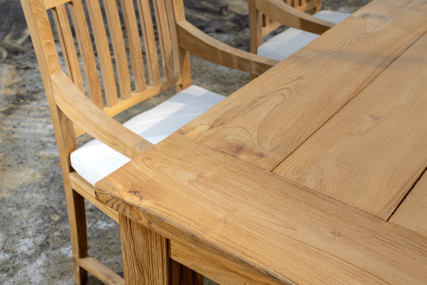 Teak Gartensessel Mallorca – Massiver Teakstuhl mit Premium-Kissen