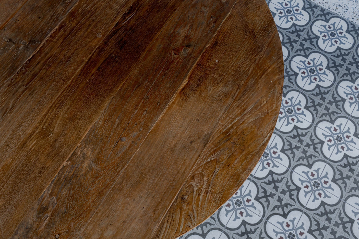 Runder Teak Esstisch Anteak – Aus originalen alten Teakplanken