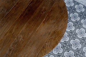 Runder Teak Esstisch Anteak – Aus originalen alten Teakplanken