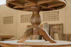 Runder Teak Esstisch Anteak – Aus originalen alten Teakplanken