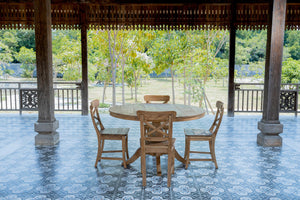 Runder Teak Esstisch Anteak – Aus originalen alten Teakplanken