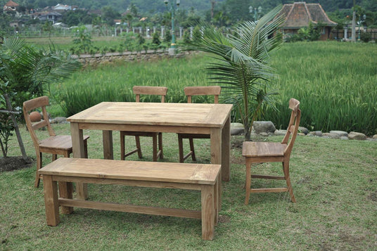Teak tuintafel 140 x 80 - Souren Meubels