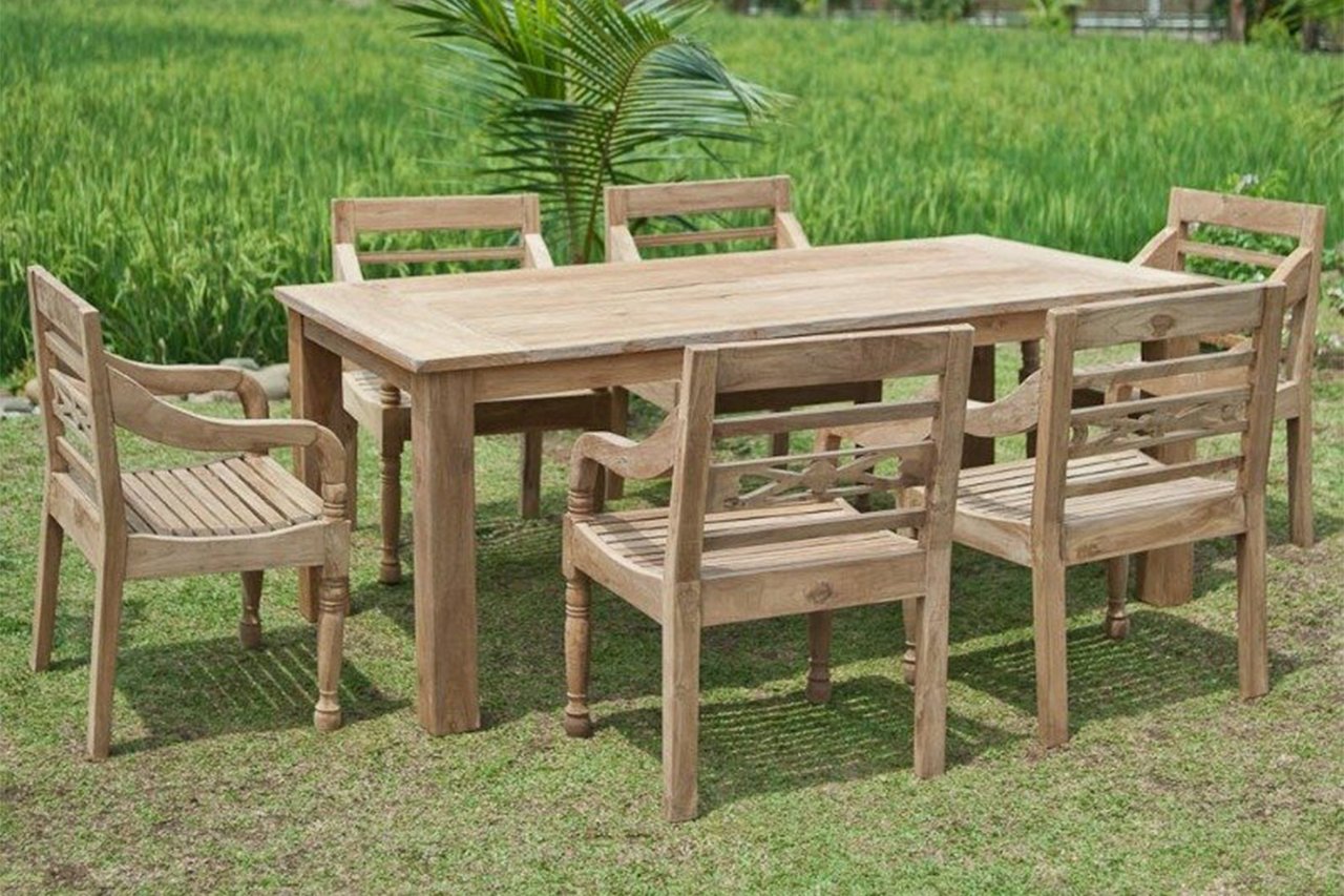 teak stationsstoel