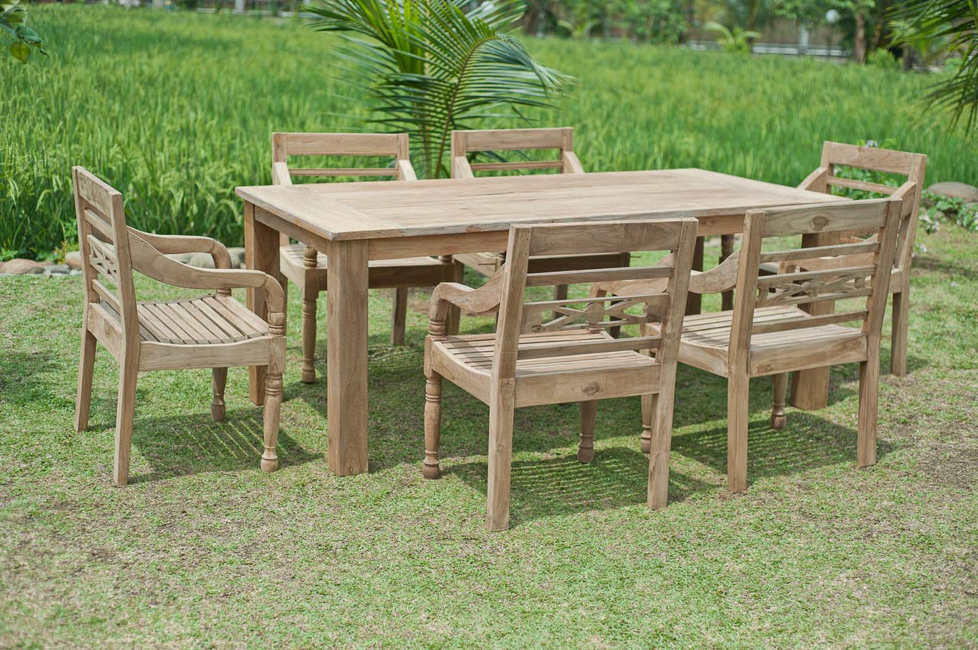 teak stationsstoel