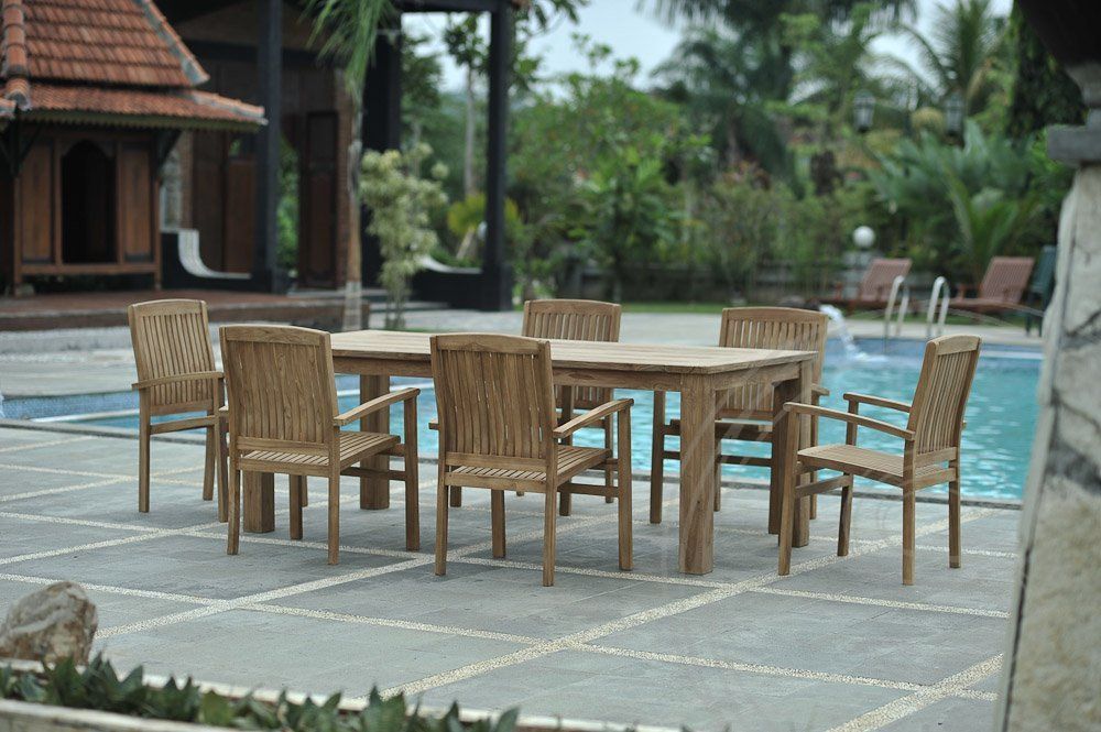 Teak Gartentisch 220 x 100