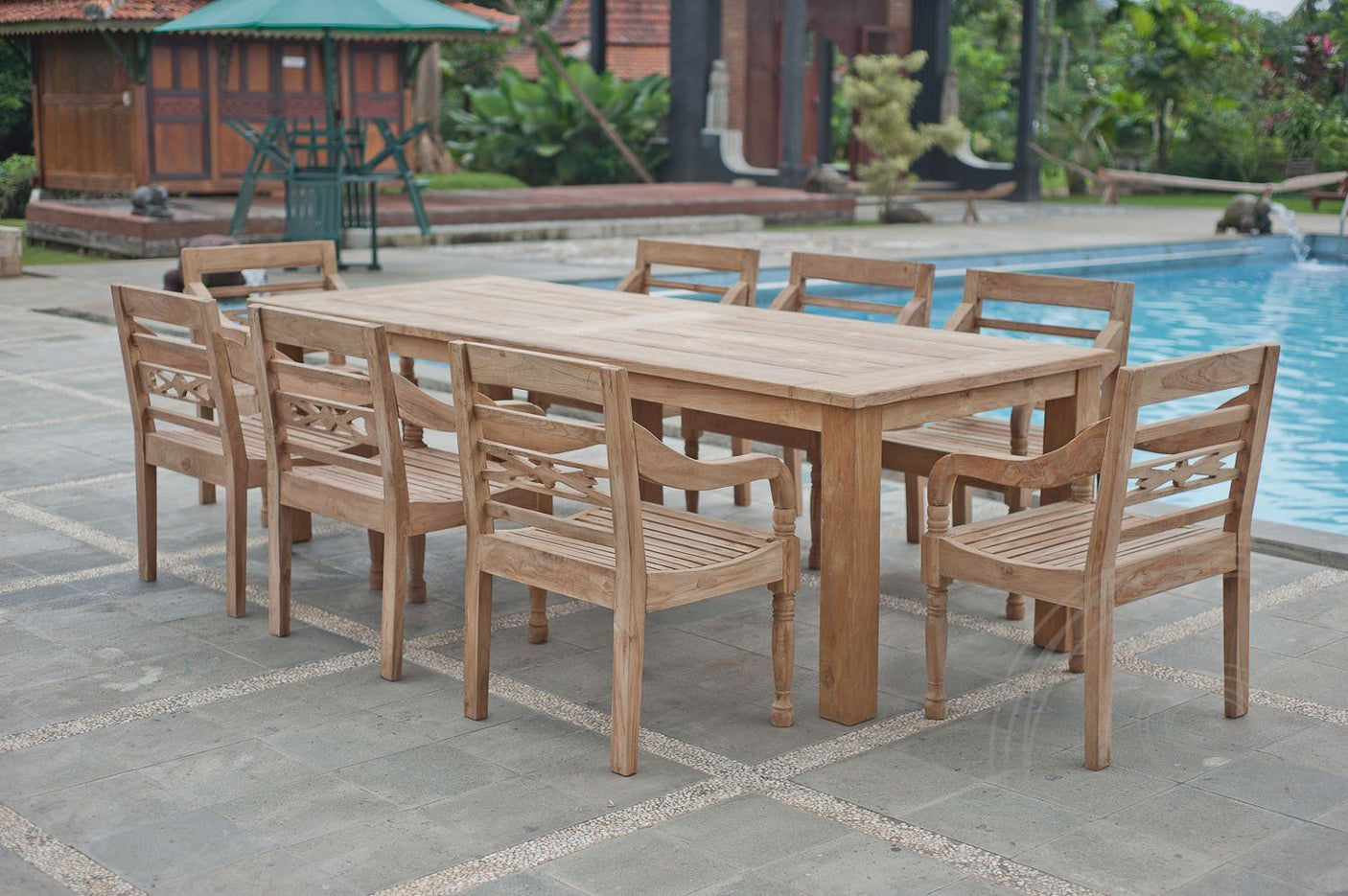 Teak Gartentisch 260 x 100