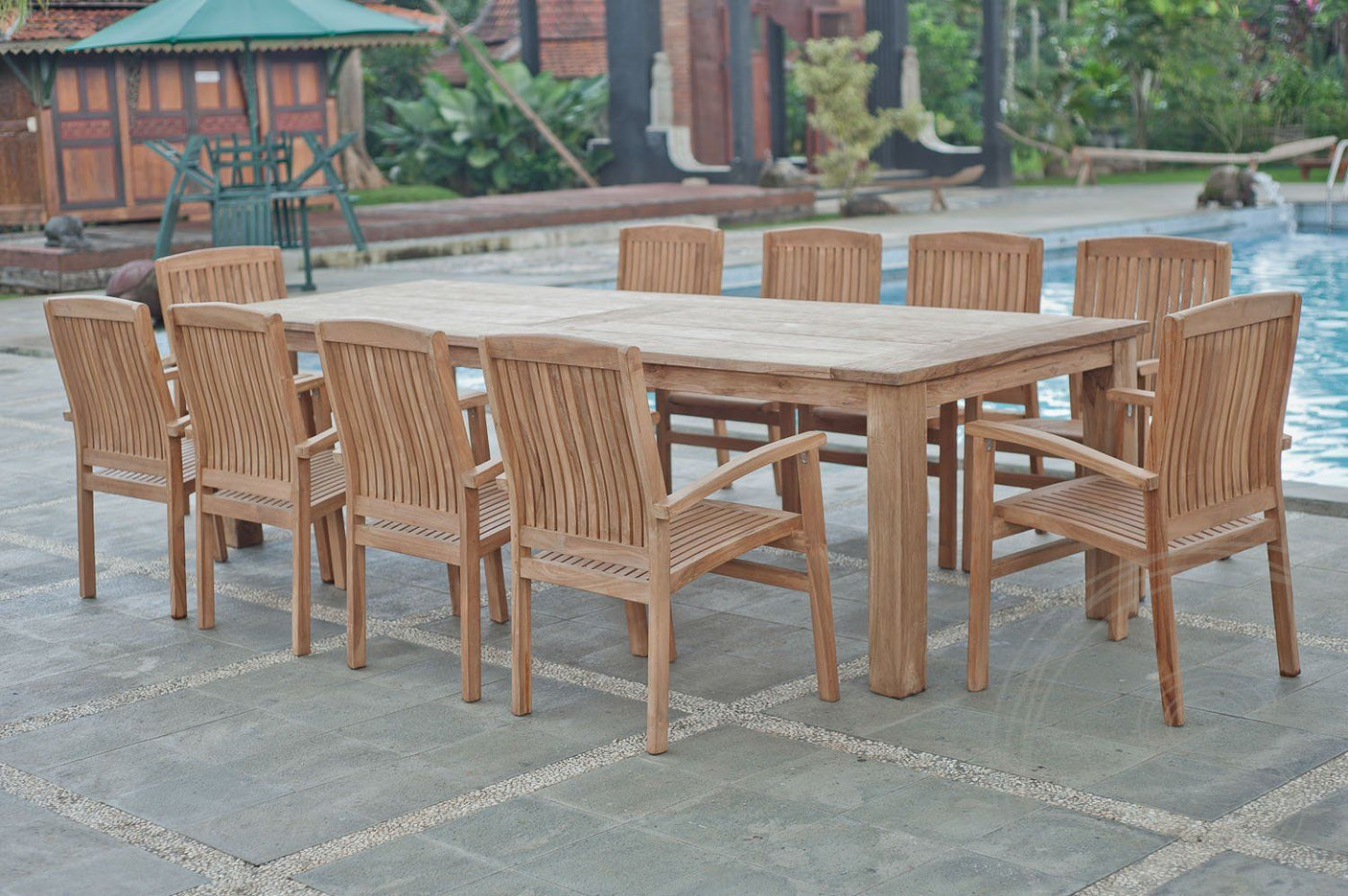 Teak Gartentisch 300 x 120