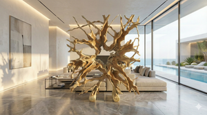 Teakwurzel Raumteiler 180×200 cm – Einzigartig