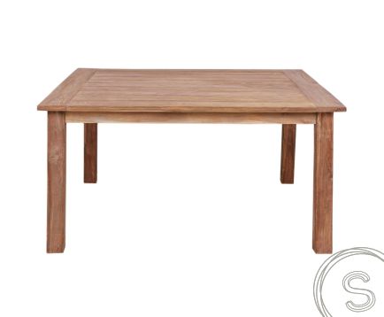 Teak tafel vierkant 160x160cm oud hout