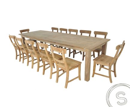 Teak Tisch 300 x 100 Rustikal