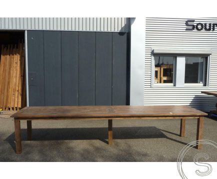 Teak Tisch 400 x 100 Rustikal