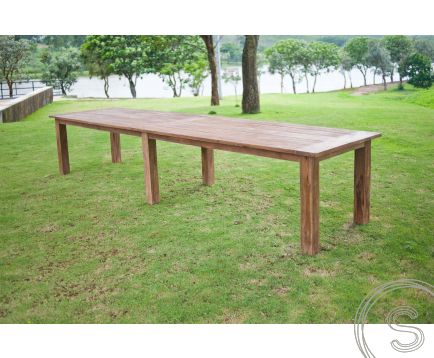 Teak tuintafel 400 x 100