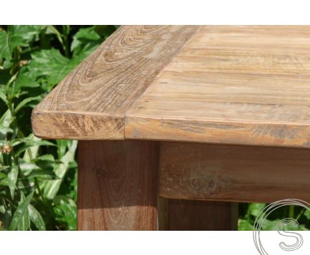 Teak tafel 140 x 80cm oud hout 