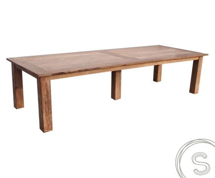 teak tafel 320x120cm oud hout